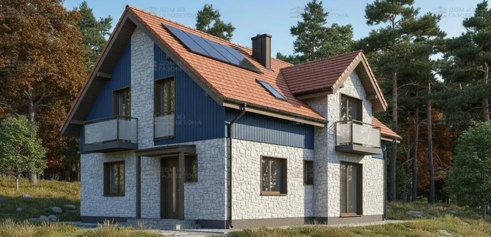 Проект Двухэтажный дом 18 на 12, 217 м2