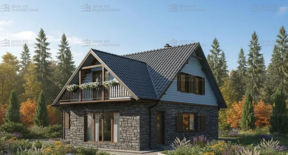 Проект Двухэтажный дом 16 на 10, 199 м2