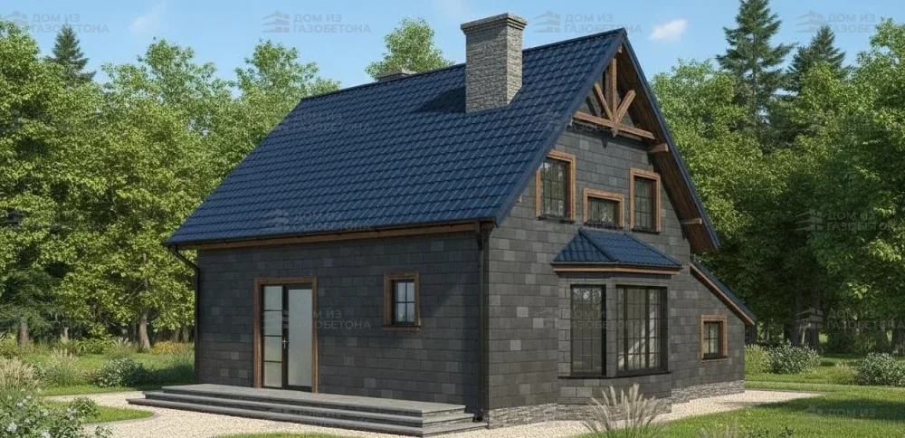 Проект Двухэтажный дом 15 на 8, 148 м2