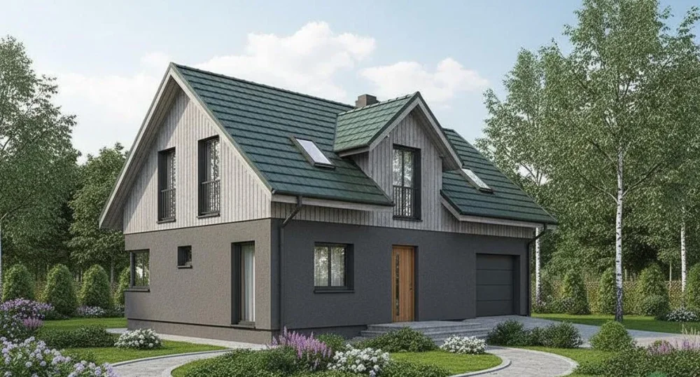 Проект Двухэтажный дом 12 на 7, 121 м2