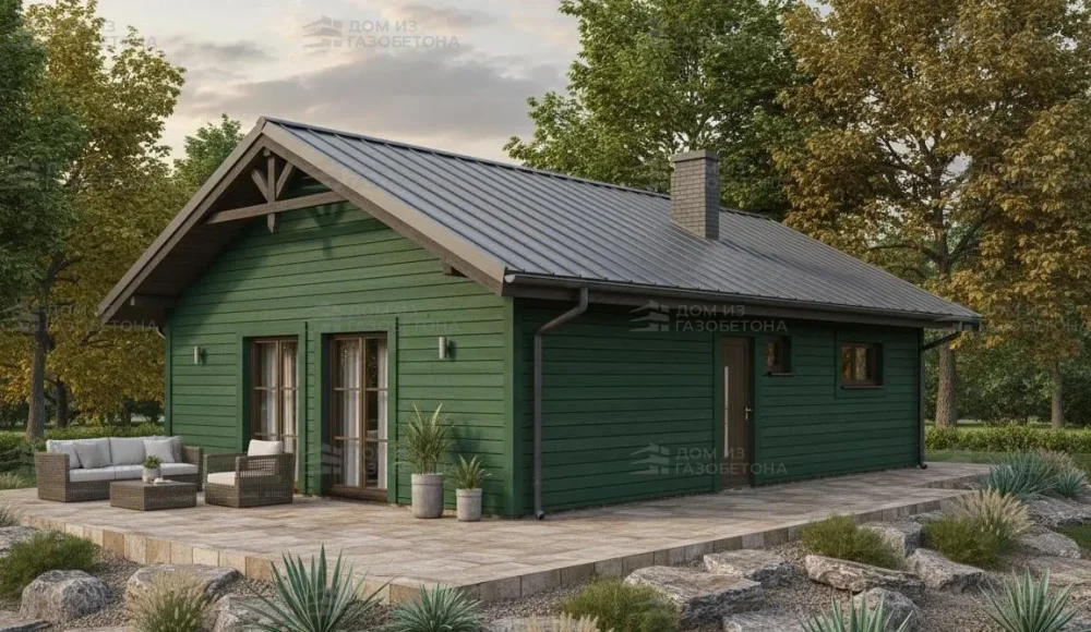 Проект Одноэтажный дом 9 на 12, 82 м2