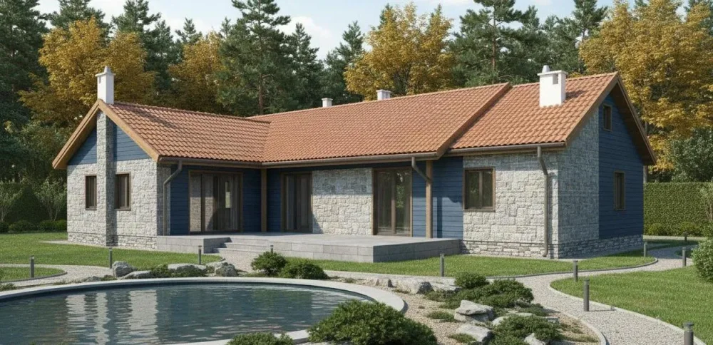 Проект Одноэтажный дом 16 на 11, 122 м2