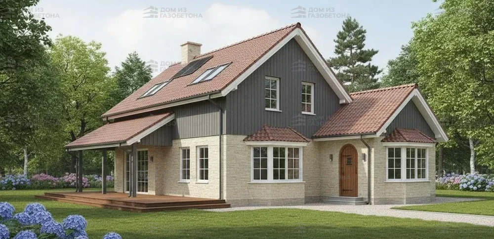 Проект Двухэтажный дом 11 на 14, 146 м2