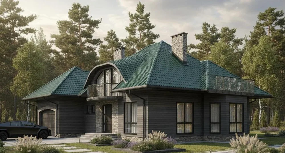 Проект Двухэтажный дом 19 на 13, 213 м2