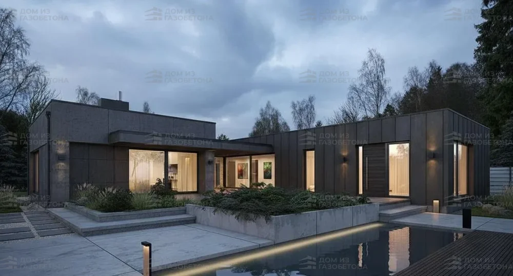 Проект Одноэтажный дом 20 на 25, 224 м2