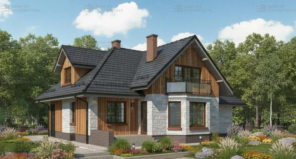 Проект Двухэтажный дом 14 на 13, 229 м2