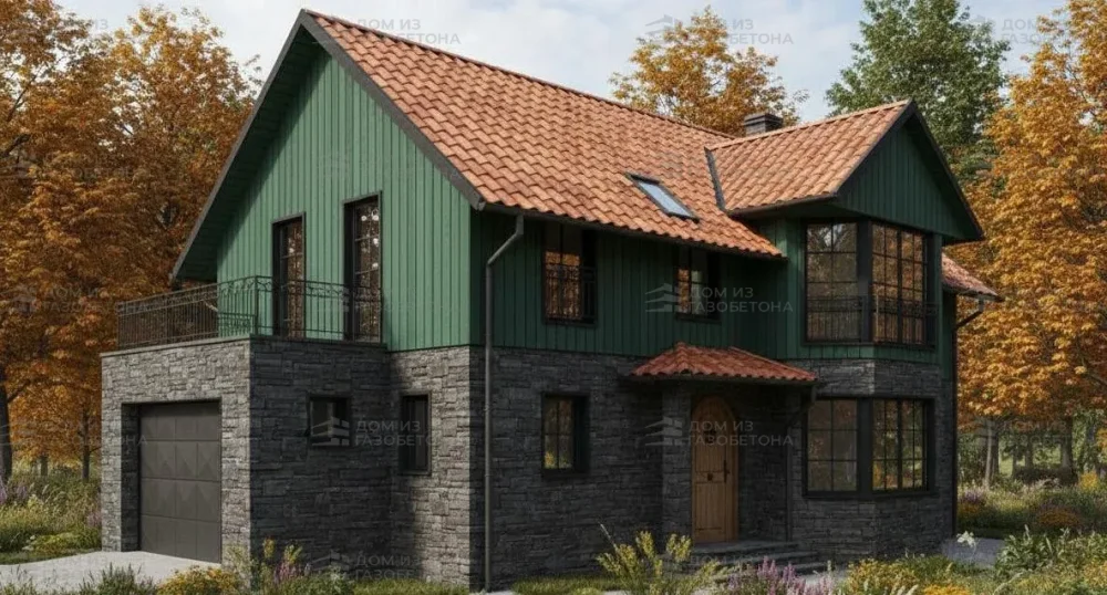 Проект Двухэтажный дом 15 на 11, 218 м2