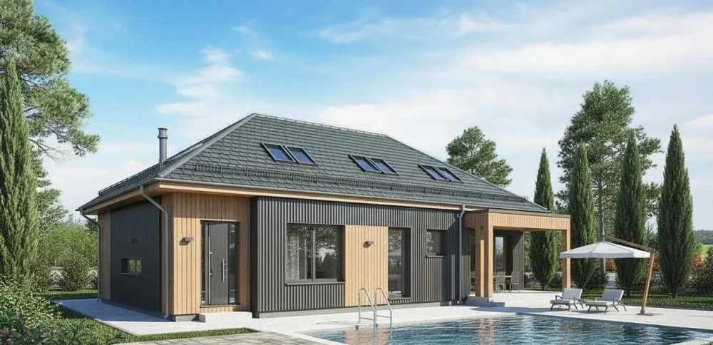 Проект Двухэтажный дом 14 на 14, 284 м2