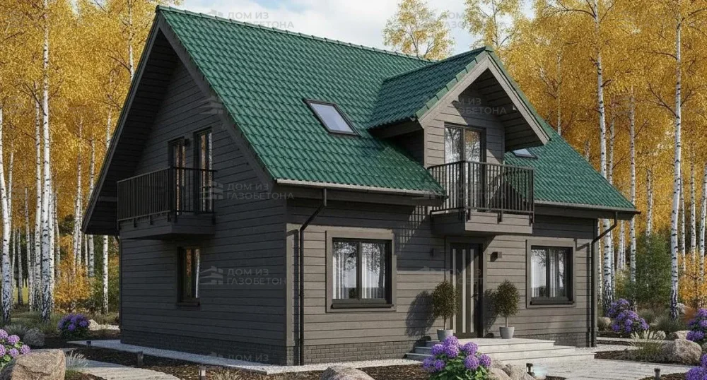 Проект Двухэтажный дом 9 на 10, 134 м2