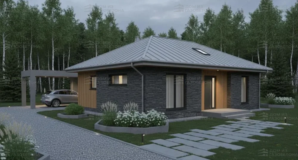 Проект Одноэтажный дом 12 на 11, 108 м2